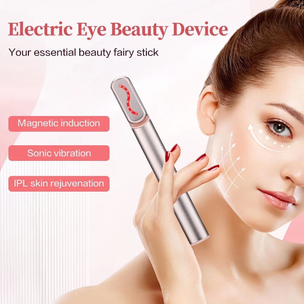 Red Light Therapy for Face, Microcurrent Eye Beauty Device Rotating and Adjustable, Constant Temperature Eye Care, Eye Massage Lift Wand for Wrinkle-Correcting Dilutes Dark Circles Eye Bags Fine Lines