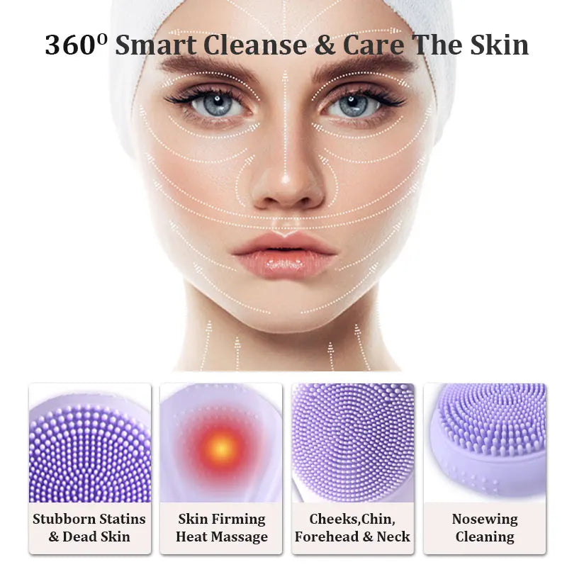 Electric Silicone Facial Cleansing Device