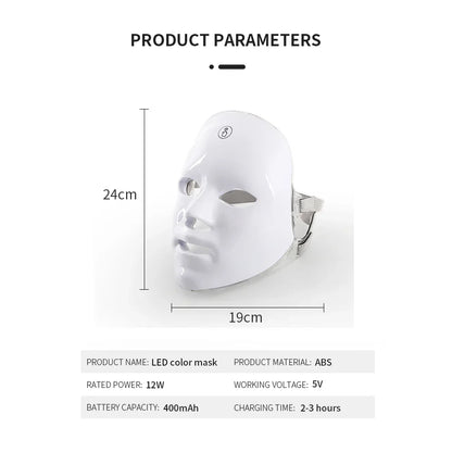 7 Color LED Light Face Mask